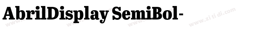 AbrilDisplay SemiBol字体转换